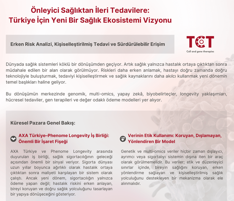 Önleyici Sağlıktan İleri Tedavilere: Türkiye İçin Yeni Bir Sağlık Ekosistemi Vizyonu